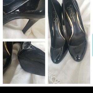 Jessica Simpson Black Patent Leather Heels